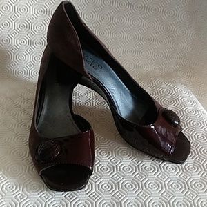 FRANCO SARTO Open-toe Slip-On Wedge 8M